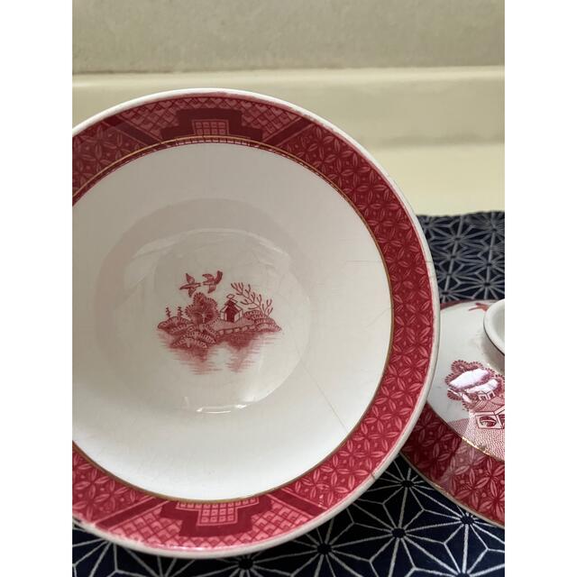 NIKKO - ニッコー ダブルフェニックス 山水 蓋つき夫婦茶碗(赤 NIKKO - ニッコー ダブルフェニックス 山水 蓋つき夫婦茶碗(赤