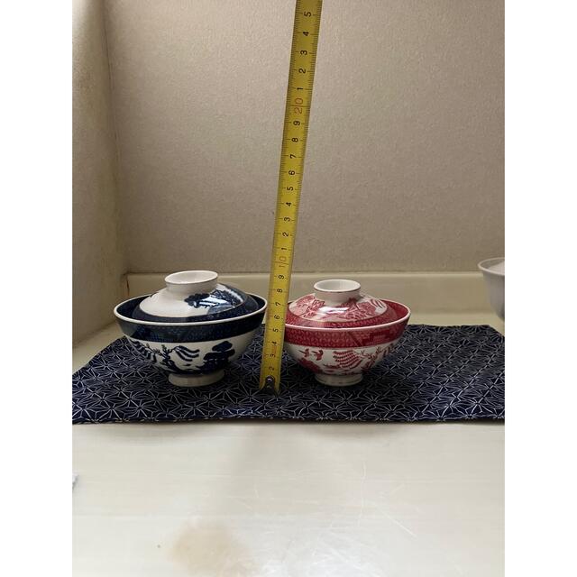 NIKKO - ニッコー ダブルフェニックス 山水 蓋つき夫婦茶碗(赤 NIKKO - ニッコー ダブルフェニックス 山水 蓋つき夫婦茶碗(赤
