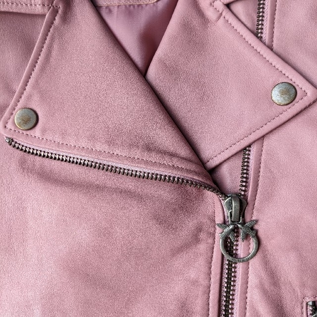 美品♡ PINKO レザー ライダース ジャケット ピンコ 後ろペプラム