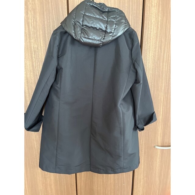 ダウンベスト付きアウター3L黒 レディースのジャケット/アウター(ナイロンジャケット)の商品写真