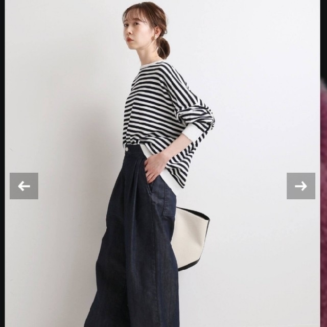 IENA - 専用 IENA コットンボーダー クルーネックプルオーバーの通販