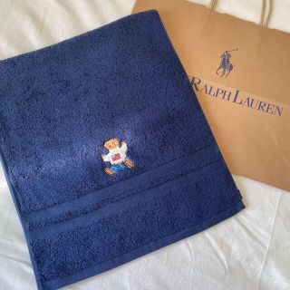 ポロラルフローレン(POLO RALPH LAUREN)のポロ　ラルフローレン　ホーム　タオル　ハンドタオル　ポロベア　ネイビー　ハンカチ(タオル/バス用品)