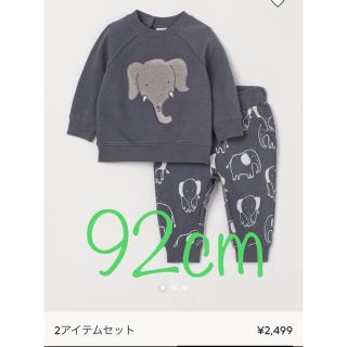 エイチアンドエム(H&M)の裏起毛パジャマ　ぞう(パジャマ)