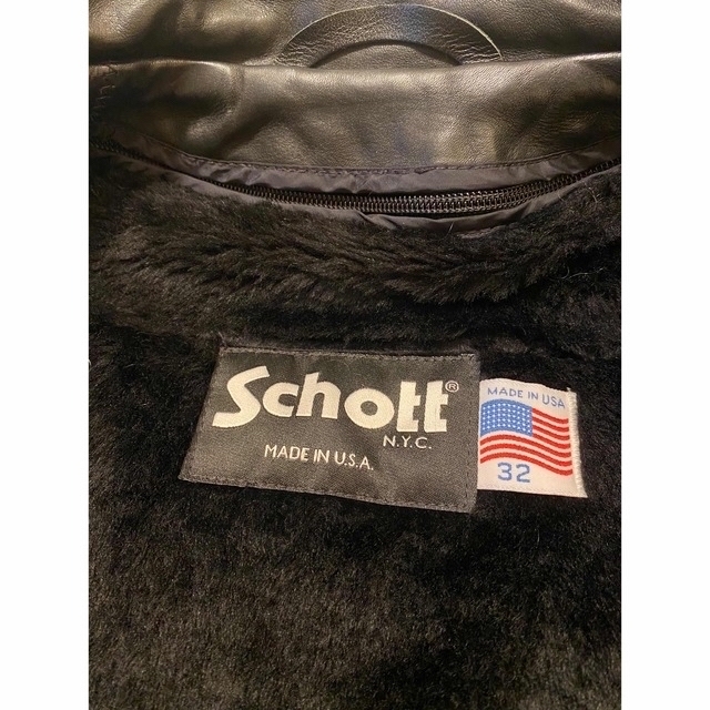 最終値下げ！【ＵＳＡ製]  schott  ライダース ライナー付き