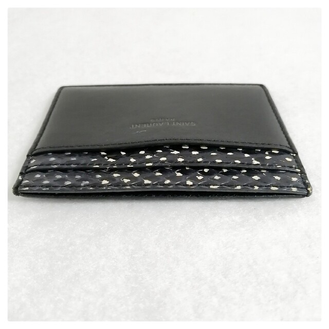 サンローランパリ カードケース パイソン ドット - 名刺入れ/定期入れ