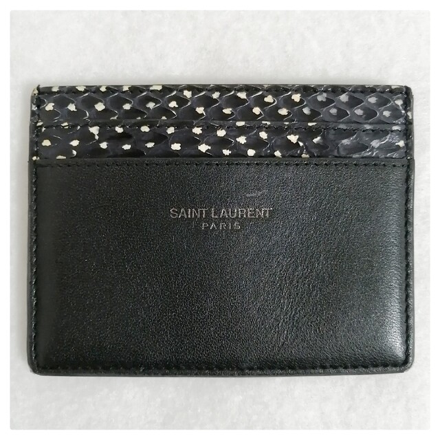 Saint Laurent(サンローラン)のサンローランパリ　カードケース　パイソン　ドット レディースのファッション小物(名刺入れ/定期入れ)の商品写真