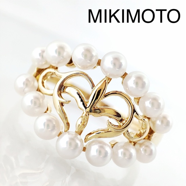 MIKIMOTO ミキモト　Pt950 エメラルド　ダイヤ　リング　神楽坂宝石リング(指輪)