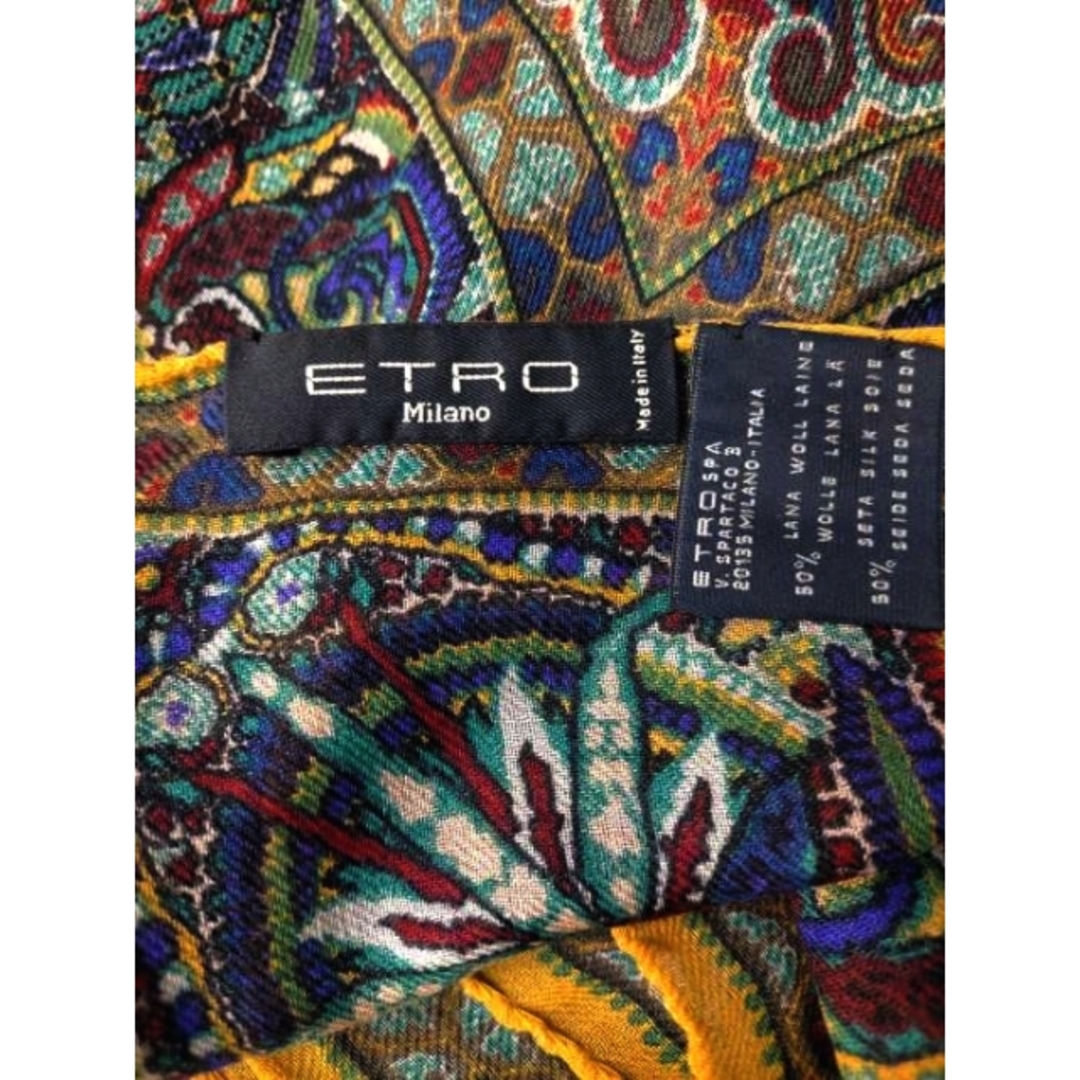 ETRO(エトロ)のETRO(エトロ) ウールシルク ペイズリー 大判ストール レディース レディースのファッション小物(バンダナ/スカーフ)の商品写真