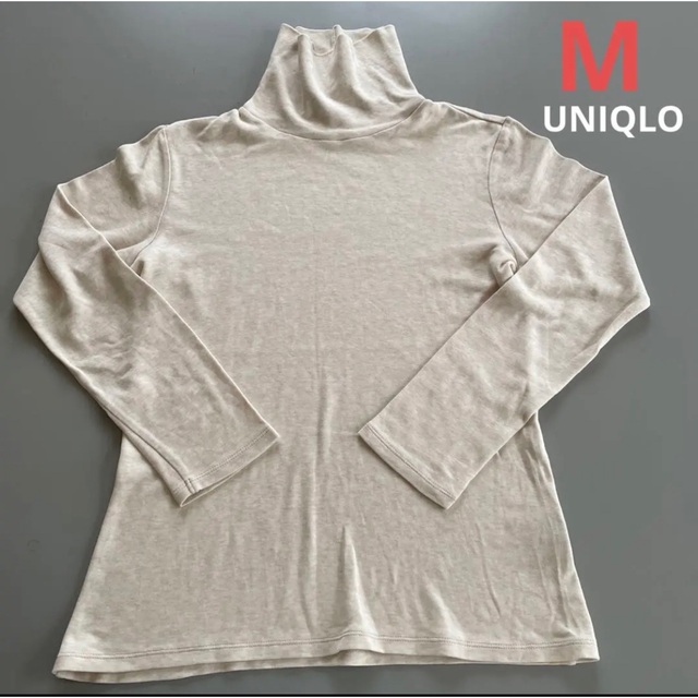 UNIQLO(ユニクロ)の&& UNIQLO タートルネックTシャツ M レディースのトップス(Tシャツ(長袖/七分))の商品写真