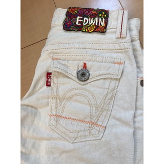 エドウィン(EDWIN)のMiss EDWIN デニム ジーンズ ジーパン Sサイズ 刺繍(デニム/ジーンズ)