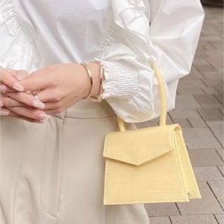 エイミーイストワール(eimy istoire)の【新品未使用】eimy mini bag （yellow）＋ チャームセット(ハンドバッグ)