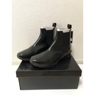 新品 asics ネオンオレンジ デザイン ラバー pvc レインシューズ www