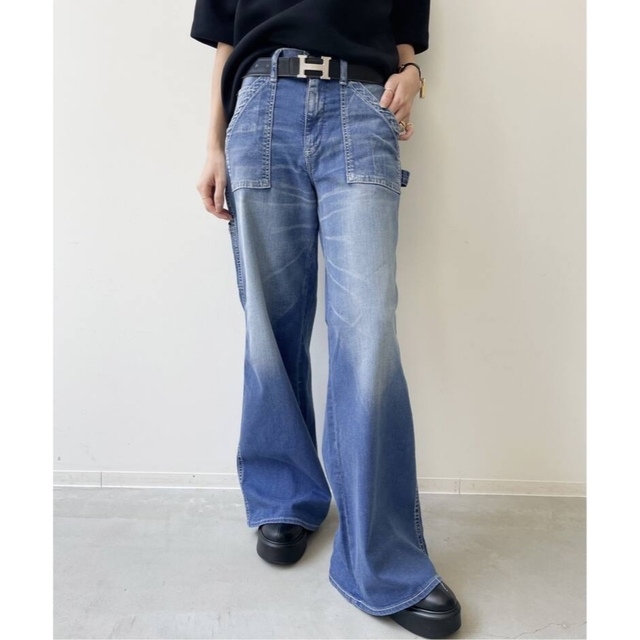 L'Appartement DEUXIEME CLASSE(アパルトモンドゥーズィエムクラス)のL'Appartement 【グッドグリーフ】Painter Pants レディースのパンツ(デニム/ジーンズ)の商品写真