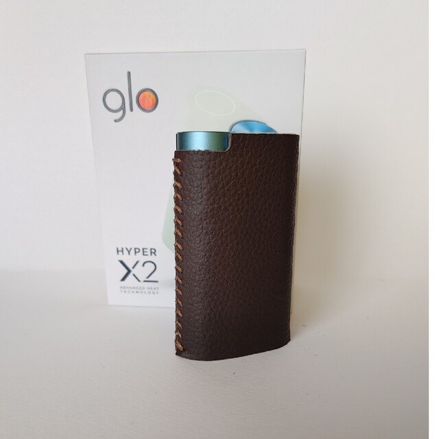 glo(グロー)の加熱式タバコ glo HYPER X2用牛革レザーケース メンズのファッション小物(タバコグッズ)の商品写真