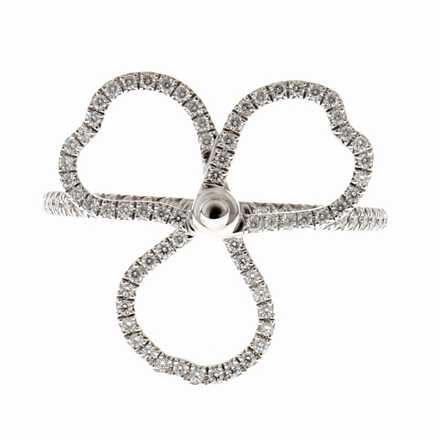 Tiffany & Co.(ティファニー)の（美品）ティファニー TIFFANY ペーパーフラワー オープン フラワー ダイヤリング 指輪 Pt950 ×ダイヤモンド 約14号 9008 レディースのアクセサリー(リング(指輪))の商品写真