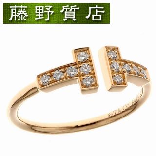 ティファニー(Tiffany & Co.)の(新品仕上げ済）ティファニー TIFFANY Tワイヤー ダイヤ リング 指輪 K18 PG × ダイヤ 約0.13ct 約13号 8671(リング(指輪))