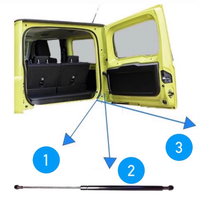 ジムニー (JB64 JB74) リアゲートが途中で止まる魔法のダンパー
