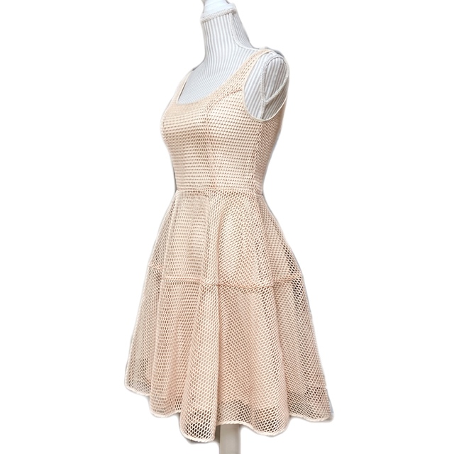 最終値下げ　PourVous ドレス　ワンピース　フレア　 ベージュ　S レディースのフォーマル/ドレス(ナイトドレス)の商品写真