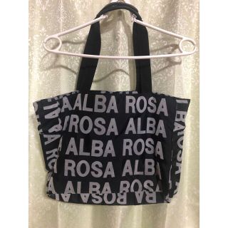 アルバローザ(ALBA ROSA)のアルバローザ ALBA ROSA 黒×白ロゴ トートバッグ(トートバッグ)