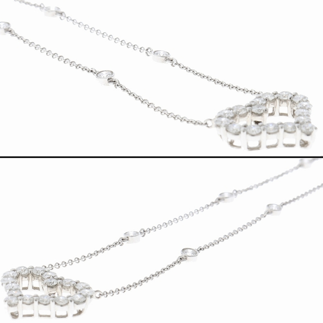 Tiffany & Co.(ティファニー)の(美品）ティファニー TIFFANY センチメンタル ハート ダイヤ ネックレス PT950 × ダイヤモンド 28石 約1.19ct ペンダント 8516 レディースのアクセサリー(ネックレス)の商品写真