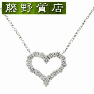 ティファニー(Tiffany & Co.)の(美品）ティファニー TIFFANY センチメンタル ハート ダイヤ ネックレス PT950 × ダイヤモンド 28石 約1.19ct ペンダント 8516(ネックレス)