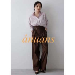 アニュアンス(ánuans)の新品anuans♡ハイウエストワイドパンツ(チノパン)