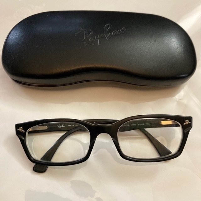 正規品 RayBan 眼鏡 メガネ レンズ付 ケース付 kj着用モデル 伊達眼鏡 | フリマアプリ ラクマ