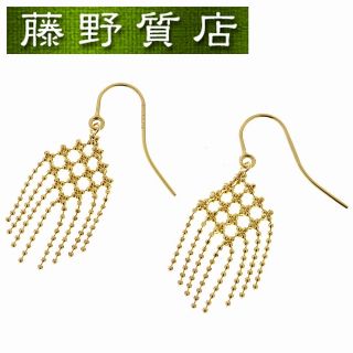 ティファニー(Tiffany & Co.)の(美品)ティファニー TIFFANY フリンジピアス ビーズピアス フックピアス K18 YG アメリカン 8937(ピアス)