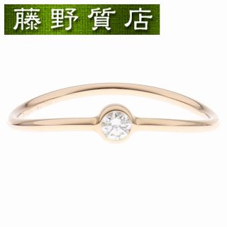 ティファニー(Tiffany & Co.)の(新品仕上げ済）ティファニー TIFFANY  ウェーブ シングルロウ ダイヤリング フープリング K18PG×ダイヤ 約10号 エルサペレッティ 8488(リング(指輪))