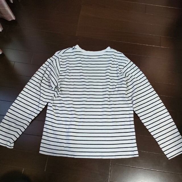 GU(ジーユー)のGU　長袖Tシャツ　ボーダー　サイズM メンズのトップス(Tシャツ/カットソー(半袖/袖なし))の商品写真