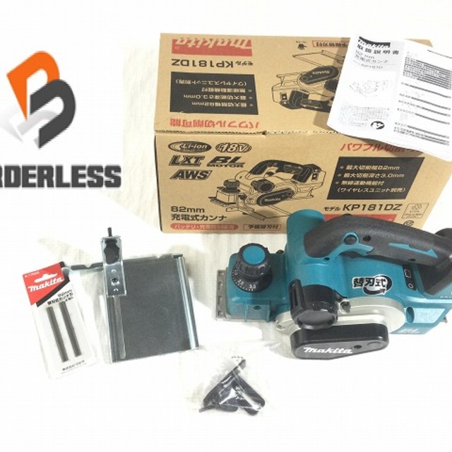 ☆極美品☆makita マキタ 18V 82ｍｍ 充電式カンナ KP181DZ 高トルクタイプ 本体のみ バッテリ・充電器別売 コードレス電動カンナ 60434自動車/バイク