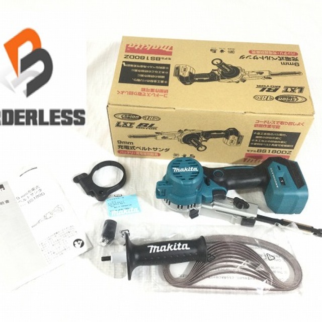 ☆極美品☆makita マキタ 18V 9ｍｍ 充電式ベルトサンダ バッテリ・充電器・ケース別売 研磨機 コードレスサンダー 60435