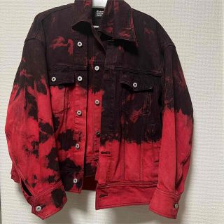 sacai - feng chen wang 20aw ドッキング タイダイ デニムジャケットの
