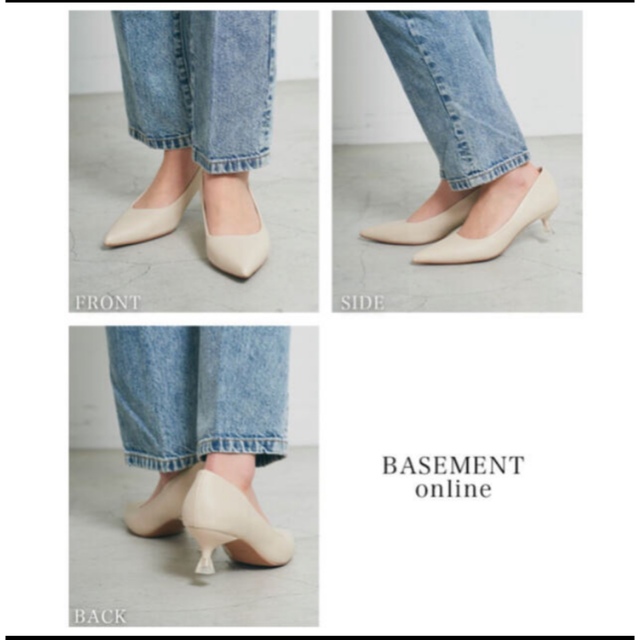 BASEMENT(ベースメント)のbasement online シンプルローヒールパンプス 5cm レディースの靴/シューズ(ハイヒール/パンプス)の商品写真