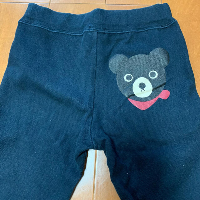 mikihouse(ミキハウス)の中古ミキハウス 黒ブラック ゴムパンツ長ズボン冬用 130センチ キッズ/ベビー/マタニティのキッズ服男の子用(90cm~)(パンツ/スパッツ)の商品写真