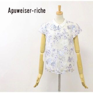 アプワイザーリッシェ(Apuweiser-riche)の新品Apuweiser-richeアプワイザー リッシェフラワー ブラウス (シャツ/ブラウス(半袖/袖なし))