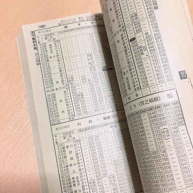 古い時刻表 1971年版 秋 大分鉄道管理局