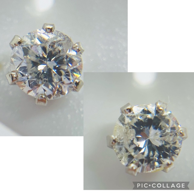 新品 Pt900 1粒 ダイヤモンド ピアス D:0.23ct 5