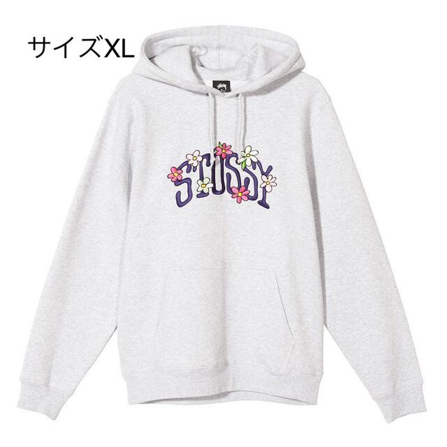 【新品】stussy スウェットパーカー　サイズXL グレートップス