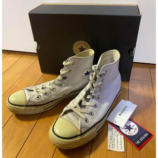 コンバース(CONVERSE)のコンバース オールスター レザー ハイカット スニーカー(24.5cm)白(スニーカー)