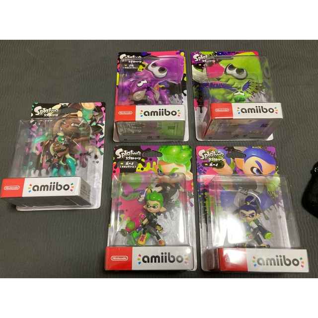 未開封　amiibo アミーボ イイダ イカ　ボーイ 5種  (スプラトゥーン)