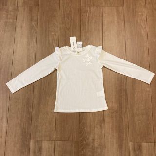 ナルミヤ インターナショナル(NARUMIYA INTERNATIONAL)の新品未使用　Pupil House 120 長袖　白　リボン　ナルミヤ(Tシャツ/カットソー)