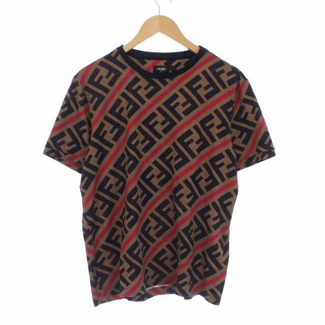 FENDI(フェンディ)のFENDI ZUCCA DIAGONAL Tシャツ FY0894 A7A8 メンズのトップス(Tシャツ/カットソー(半袖/袖なし))の商品写真