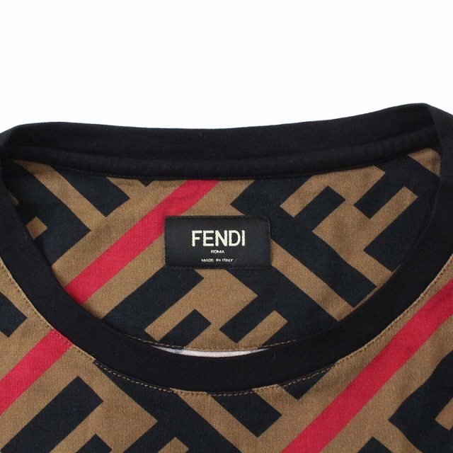 FENDI(フェンディ)のFENDI ZUCCA DIAGONAL Tシャツ FY0894 A7A8 メンズのトップス(Tシャツ/カットソー(半袖/袖なし))の商品写真