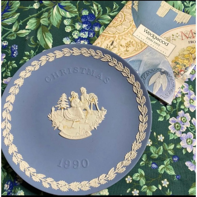 【未使用品】Wedgwood ジャスパー　クリスマスプレート　1990