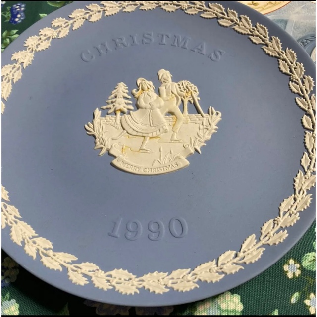 【未使用品】Wedgwood ジャスパー　クリスマスプレート　1990