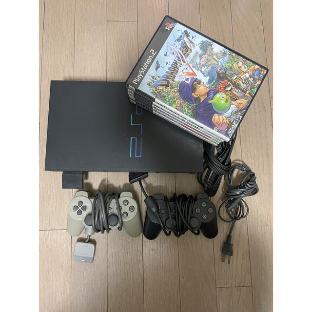 ps2本体とコントローラー2個　ソフト6本セット