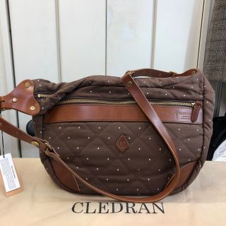 クレドラン(CLEDRAN)の新品 CLEDRAN レザー/キャンバス ショルダーバッグ(ショルダーバッグ)