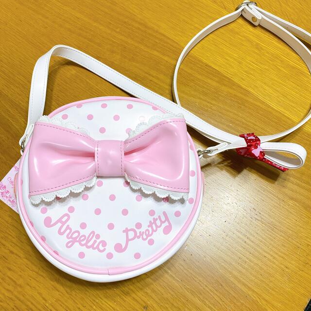 Angelic Pretty(アンジェリックプリティー)のドットリボン丸型ポシェット レディースのバッグ(ショルダーバッグ)の商品写真