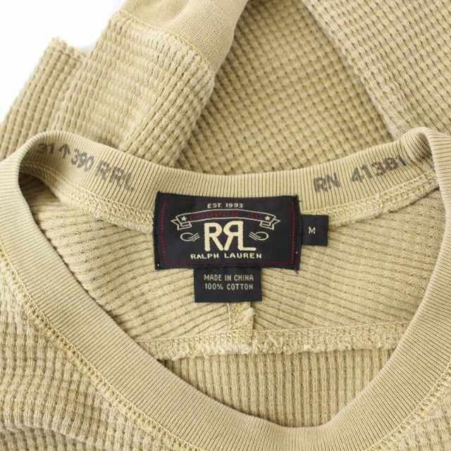 RRL ラルフローレン ワッフルTシャツ ロンT カットソー 長袖 M ベージュ 2